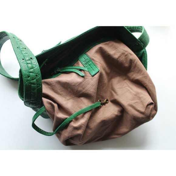 Jerome Dreyfuss Green Genuine Leather Shoulder Bag Rare - Picture 13 of 13